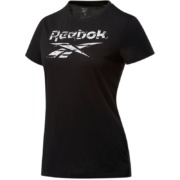 Reebok锐步官方女子TEE经典LOGO印花圆领纯色运动短袖T恤FU2207 FU2207_黑色 A/M
