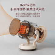 大宇（DAEWOO） 暖风机/取暖器/电暖气/电暖器石墨烯家用速热电暖风浴室烤火炉冷暖两用节能暖气片 DY-QN03J（旋钮款）
