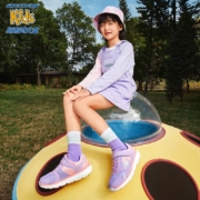 Skechers斯凯奇儿童鞋女童运动鞋秋冬季学生校园鞋防滑耐磨减震魔术贴中大童跑步鞋81358L 女童/薰衣草色/粉红色/LVPK 27.5