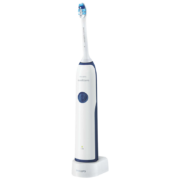 飞利浦（PHILIPS） 电动牙刷 成人声波震动情侣牙刷(自带刷头*2)智能净白 牙龈护理型  结力净齿 智能计时【2支刷头-蓝色】