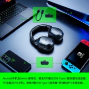 雷蛇（Razer） 梭鱼X轻量头戴式无线电脑手机多平台游戏耳机可拆麦克风 支持PS5 Switch 梭鱼X黑色(Type-C 2.4G无线跨平台兼容)