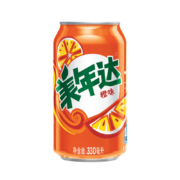 美年达可乐 Mirinda 橙味汽水 碳酸饮料整箱 330ml*24听 (新老包装随机发货) 百事出品