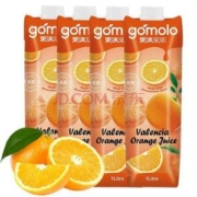 塞浦路斯进口，Gomolo 果满乐乐 100%巴伦西亚橙汁1L*4瓶+凑单品