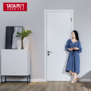 TATA木门 卧室门现代简约欧式隔音门木质复合门定制木门油漆门AC020白混油 白混油