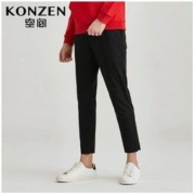 KONZEN 空间男装新款休闲裤修身青年时尚暗格纹西裤九分裤长裤男
