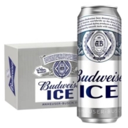 再降价、PLUS会员：Budweiser 百威啤酒 冰啤酒 500ml*18罐/箱
