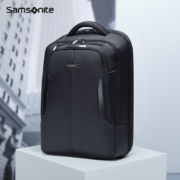 Samsonite/新秀丽双肩包男 商务时尚简约电脑包轻盈超大容量男士背包BP0 BP0010黑色