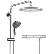 GROHE/高仪 进口恒温花洒套装 德国进口260MM顶喷淋浴套装 冷触龙头无下水2735720C