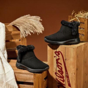 Plus会员，Skechers斯凯奇 反毛皮加绒保暖雪地靴15501 两色