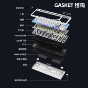 VGN 98pro 游戏动力（预售）三模热插拔 客制化键盘 2.4G/有线/蓝牙 GASKET结构 预售V98Pro 蒸汽波轴Pro 海盐