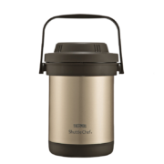 膳魔师（THERMOS） 焖烧锅高真空不锈钢保温炖锅免火炖锅大容量保温汤锅提锅TCRA-1800系列 TCRA-1800-金色-1.8L