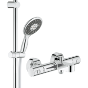 【官方旗舰】高仪（GROHE）原装进口恒温淋浴花洒套装维达利瑞雨130花洒杆组合 恒温带下出水（套餐一）