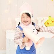 柠檬宝宝 儿童帽子冬男女童护耳帽宝宝帽子围巾两件套