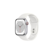 Apple 苹果 Watch Series 8 智能手表 45mm GPS+蜂窝网络款 银色铝金属表壳 白色运动型表带（GPS、血氧、ECG）