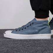 Converse匡威板鞋男鞋女鞋2021秋季新款运动鞋舒适情侣款中帮开口笑翻毛皮休闲鞋169792 169793/深蓝色/店长推荐 37