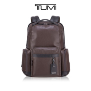 TUMI/途明DFO MONROE系列皮质商务男士通勤双肩背包 巧克力色/069751CHO2