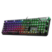 微星（MSI）GK71 SONIC 机械键盘 微星定制红轴 RGB炫光透明键帽 有线 电竞键盘 104键 双触控触动光效反馈