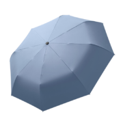 美度MAYDU 全自动太阳伞女三折遮阳伞黑胶防晒防紫外线晴雨伞两用折叠伞黑胶防晒伞M3035 月光白