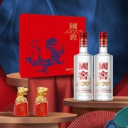 【11.11返场狂欢】国窖1573 旗舰店 浓香型白酒 双瓶礼盒 双支装 金虎送福礼盒 500ml*2瓶+生肖虎杯*2