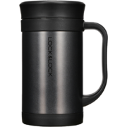 乐扣乐扣(lock&lock)真空保温商务杯子不锈钢水杯黑色400mL保温杯LHC4030B