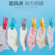茶花（CHAHUA） 茶花夹子晾衣夹塑料小夹子晾晒洗衣夹子衣架毛巾袜子衣服夹子被子防风夹 买I送I (共计40支)