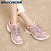 Skechers斯凯奇女鞋夏季经典熊猫鞋厚底老爹鞋休闲运动鞋66666326 粉色 37