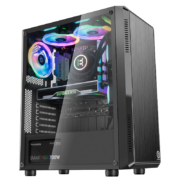 Tt（Thermaltake）启航者S3+黑色 机箱水冷电脑主机（支持ATX主板/支持背线/侧透/U3/游戏机箱）