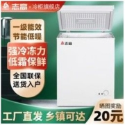 CHIGO 志高 官方正品志高冰柜小型家用宿舍冷冻冷藏两用单门冰箱卧式冷冻冰柜
