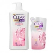 20点开始：CLEAR 清扬 去屑头皮护理洗发露 清樱花露香型 1.2kg+替换装200g