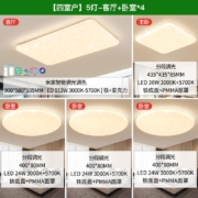 雷士照明（NVC） led吸顶灯满天星米家智能北欧客厅灯现代简约卧室书房餐厅灯全屋灯具套餐 力荐！【四室一厅】5灯-米家智控客厅+卧室*4