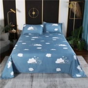 京东特价：樵纪 亲肤芦荟棉床单  花型随机   250x230cm  1.8*2.0米床下垂