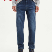 Levi's李维斯502男士牛仔长裤蓝色波纹水洗22秋冬款潮牌男款锥形易穿搭 牛仔色 32 32