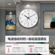 TIMESS电波钟表挂钟客厅家用时尚创意表挂墙轻奢装饰大气静音时钟