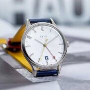 包豪斯风！DuFa 杜梵 Weimar GMT系列 DF-9006-0C 100周年纪念 限定款 男士两地时石英腕表
