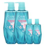 CLEAR 清扬 植觉头皮护理水润超值4件套 (洗发380ml*2+洗发100ml*2）