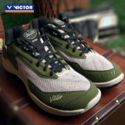 威克多（VICTOR） 羽毛球鞋 透气森系列U2.5标准楦全面类羽球鞋 A750WDS A750WDS VG（卡其/墨绿） 40码=255mm