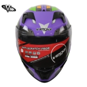 VEGA SA-39 MACAN进化论紫黄绿 L-3XL码 3C美国双镜片摩托车头盔男女四季通用全盔冬季保暖个性酷跑机车头盔