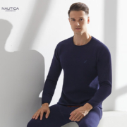 Nautica 诺帝卡 Underwear 22年冬季新款男士精梳棉加绒保暖内衣套装 4色