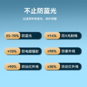 0度（PERFECTSIGHT） 美国0度 防蓝光眼镜防辐射眼镜男女护目镜 抗蓝光电脑手机可配近视 12098-C1亮黑色-平光镜