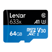 京东特价：Lexar 雷克沙 633x MicroSD存储卡 64GB（UHS-III、V30、A1）