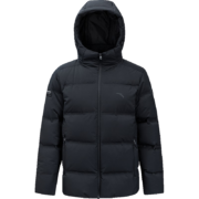 安踏（ANTA） 【张继科同款】热雪羽绒服丨防泼水三防科技外套男冬季加厚保暖鸭绒上衣保暖开衫休闲上衣  AC1601基础黑-4 XL/男180