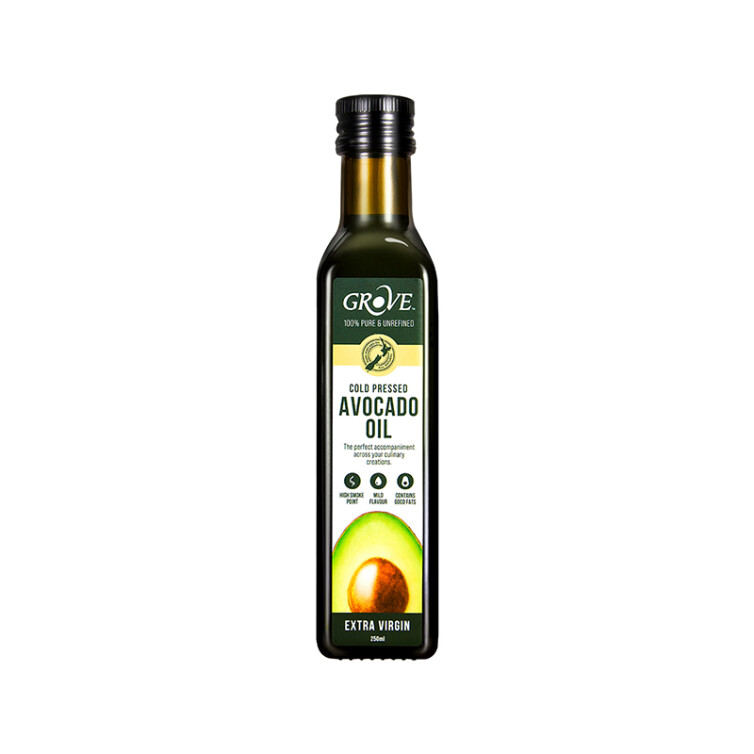 GROVE 低温冷初榨牛油果油热炒凉拌食用油 儿童宝妈营养 牛油果油250mL 新西兰原装进口