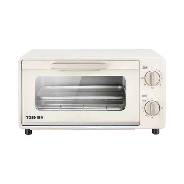 东芝（TOSHIBA） 电烤箱 家用多功能迷你小烤箱 迷你10升专业烘焙蛋糕面包ET-VD6100 白色