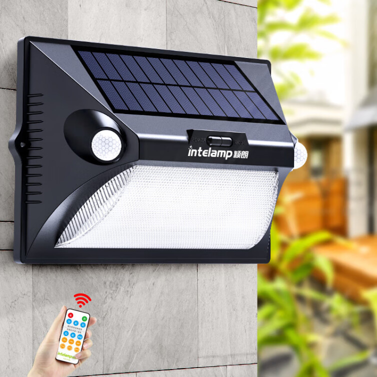 颖朗太阳能灯感应灯户外庭院灯壁灯家用照明led路灯室外防水景观装饰灯