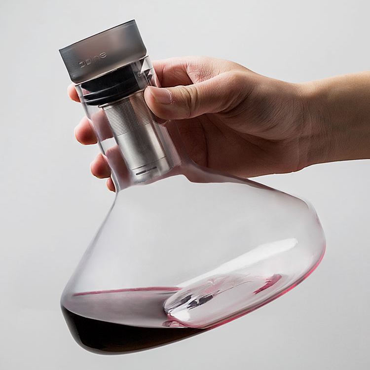 博浪欧式水晶玻璃红酒醒酒器过滤式快速醒酒家用葡萄酒分酒器