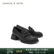 年终折扣CHARLES＆KEITH22冬新款CK1-60580248复古英伦乐福鞋