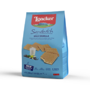 莱家 薄片威化饼干 牛奶香草味200g*6件+loacker莱家 巧克力 威化饼干 250g