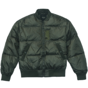 AKSERIES【冬季新品】AK男装复古MA-1哑光常规款轻薄外套羽绒服男2011210 军绿 L