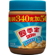 四季宝（SKIPPY）柔滑花生酱 早餐面包酱 拌饭拌面酱 调味酱 火锅蘸料340g+50g