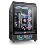 Tt（Thermaltake）The Tower 500 黑色 国际版 机箱水冷电脑主机（三面钢化玻璃/高阶硬件支持/全景视觉）